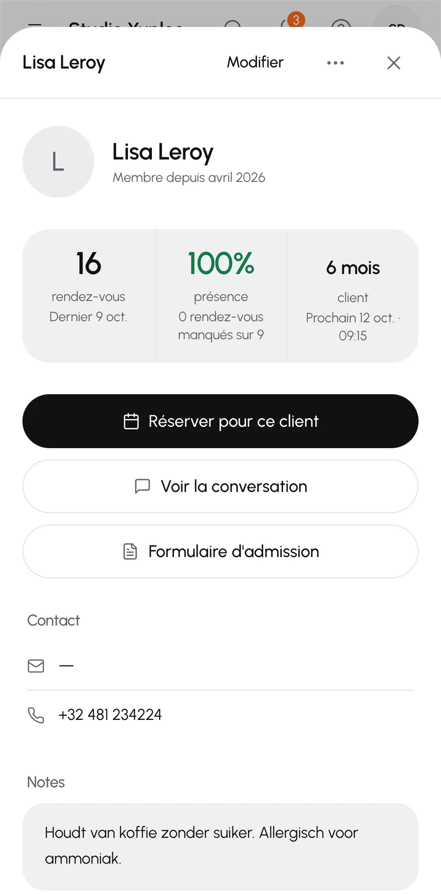 Yuplee sur un téléphone