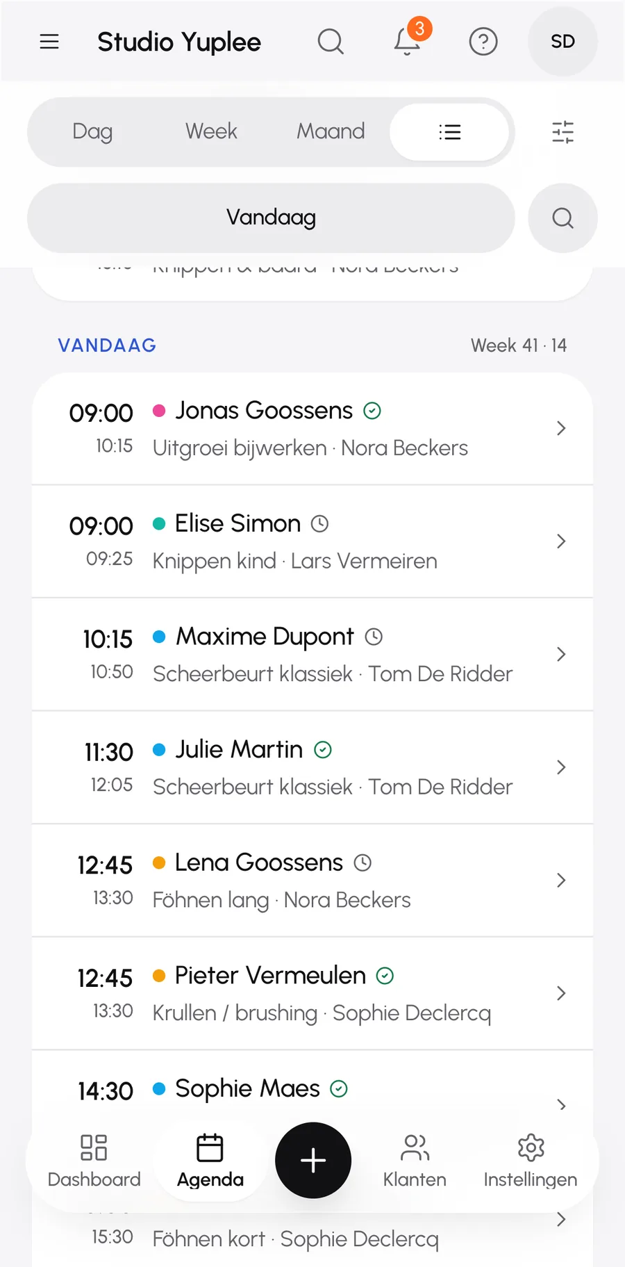 Yuplee op een telefoon