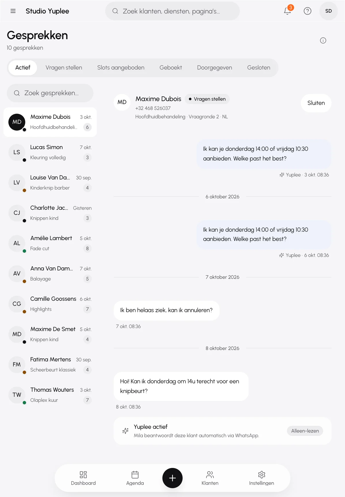 Yuplee op een tablet